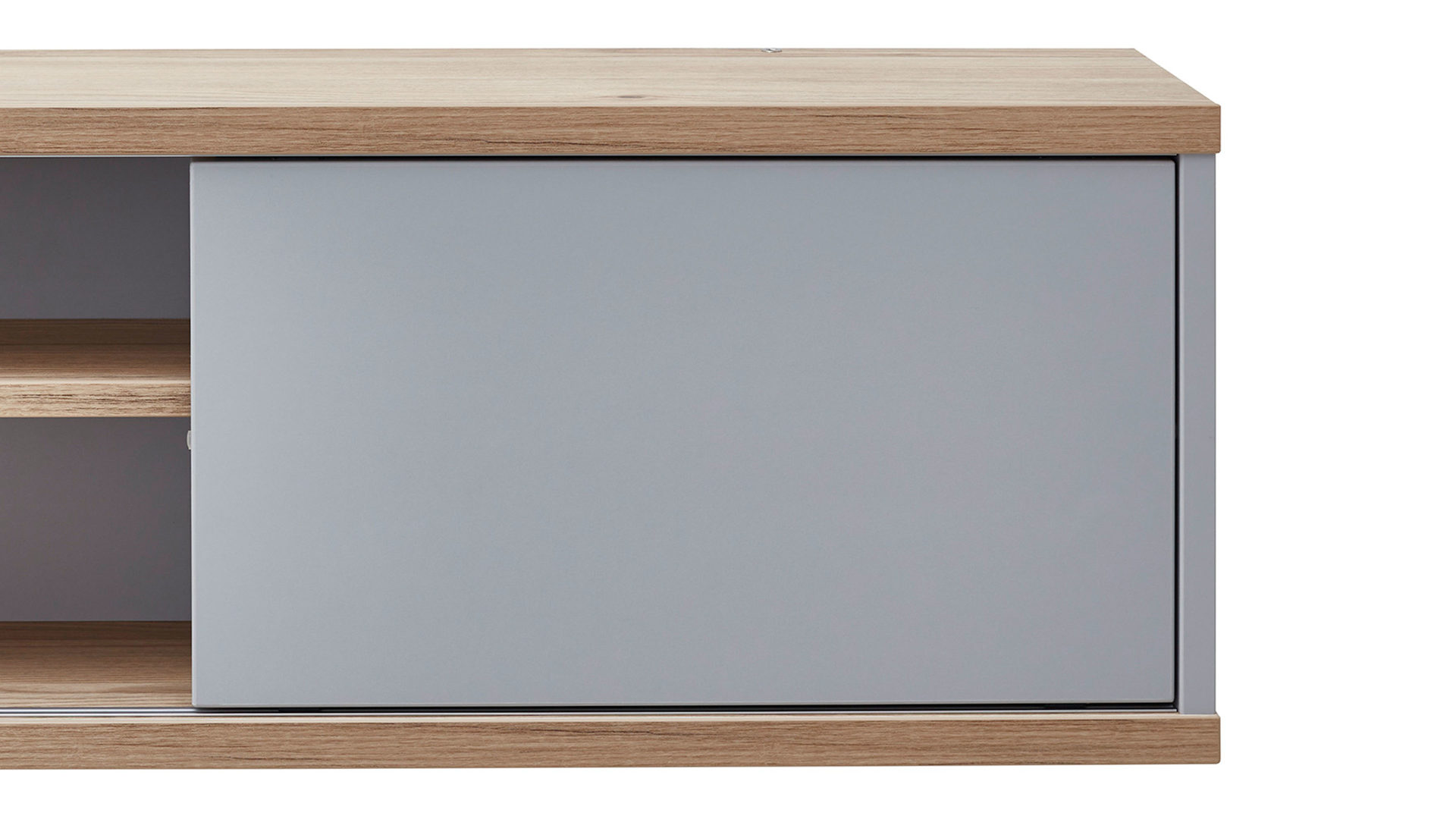 Wandregal Paidi aus Holz in Hellgrau PAIDI Babyzimmerprogramm Benne - Wandregal Kieselgrau & Montana Eiche – ca. 86 x 29 cm