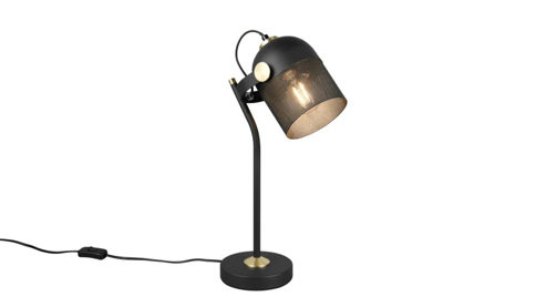 Tischleuchte Trio lighting for you aus Kunststoff Metall in Schwarz TRIO Leuchten Tischleuchte MIXA, Tischlampe Durchmesser ca. 14 cm - Höhe ca. 45 cm