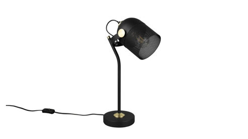 Tischleuchte Trio lighting for you aus Kunststoff Metall in Schwarz TRIO Leuchten Tischleuchte MIXA, Tischlampe Durchmesser ca. 14 cm - Höhe ca. 45 cm