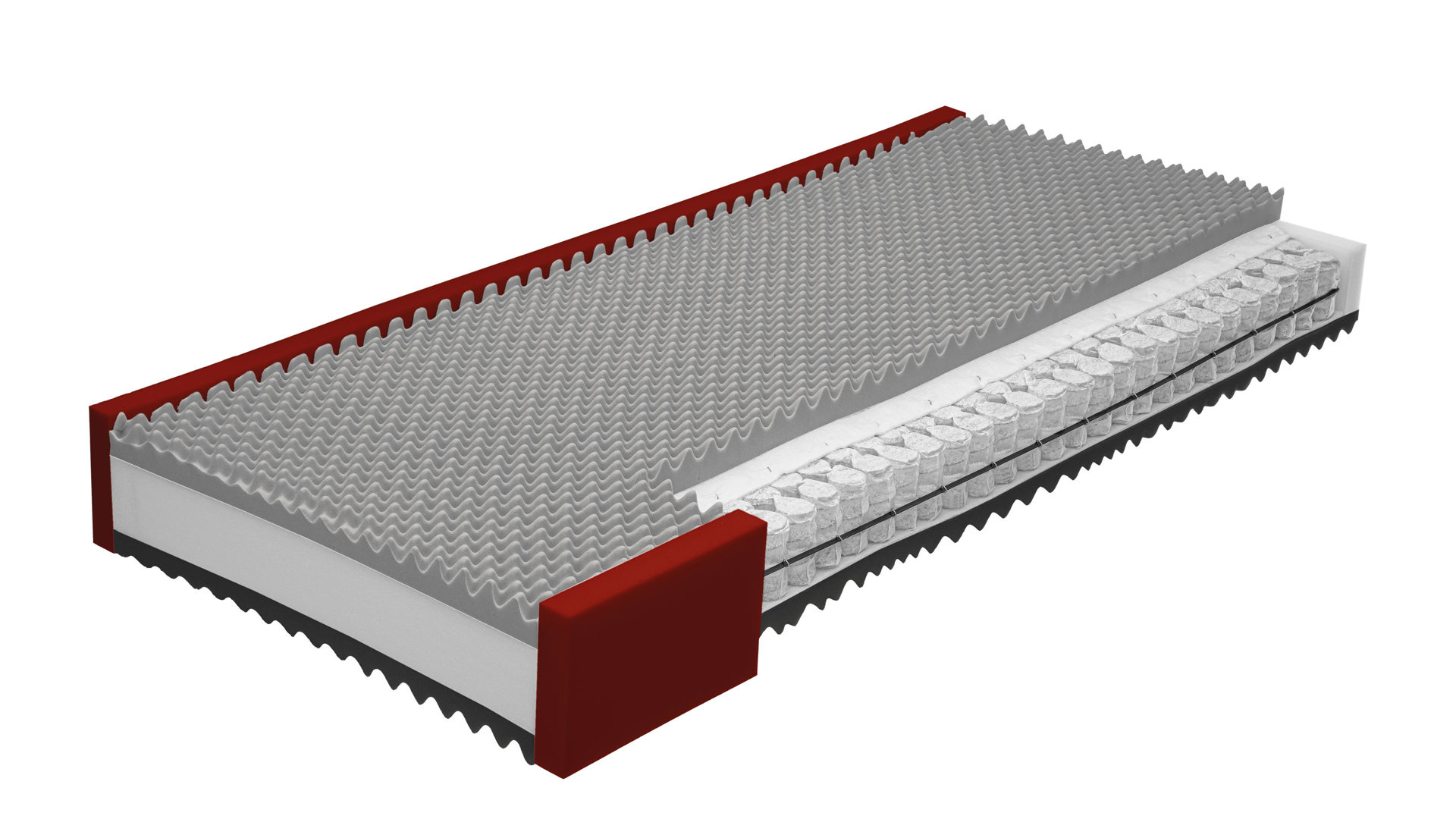 Federkernmatratze Interliving aus Stoff in Weiß Interliving Matratze Medikontur 1913 Taschenfederkern, H2 – Liegefläche ca. 140 x 200 cm