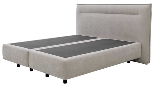 Boxspringbett Interliving aus Stoff in Hellgrau Interliving Boxspring Bett Serie 1421 taubengrauer Bezug Lofar 18 - Liegefläche ca. 180 x 200 cm