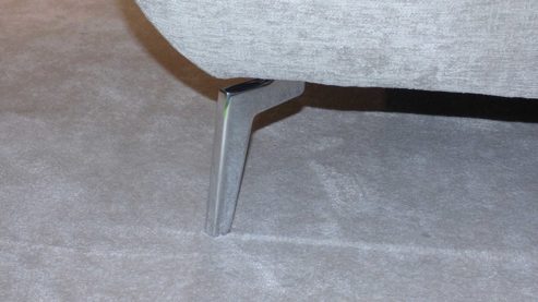 Ecksofa modulmaster aus Stoff in Beige Modulmaster  Polstergarnitur MM-MP1181 - Ecksofa Stoffbezug Rubens beige & Metallfüße hochglanz – ca.  188 x 348 cm