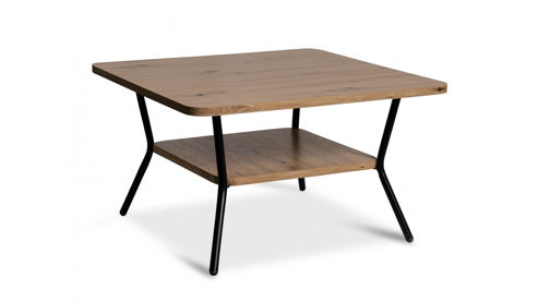 Couchtisch M2 kollektion aus MDF in Holzfarben Couchtisch Aurora 2 Artisaneiche & Schwarz - ca. 75 x 75 cm