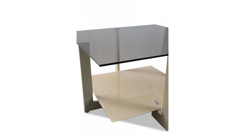 Couchtisch M2 kollektion aus MDF in Braun Couchtisch Napoli 1 Bronze & Cremweiß - ca. 75 x 75 cm