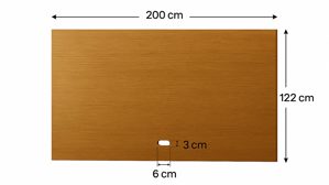 Paneel Interliving aus Holz in Holzfarben Interliving Wohnzimmer Serie 2034 - Wandpaneel Eiche - ca. 240 x 122 cm