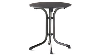 Gartentisch Sieger in Anthrazit Grau Sieger vivodur Klapptisch Durchmesser 68 cm 3125-55