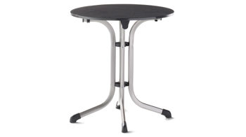 Gartentisch Sieger in Anthrazit Graphit Sieger vivodur Klapptisch Durchmesser 68 cm 3125-50