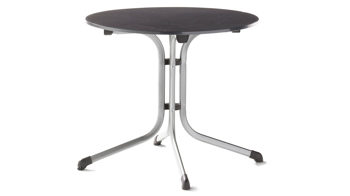 Gartentisch Sieger in Anthrazit Graphit Sieger vivodur Klapptisch Durchmesser 85 cm 3135-50