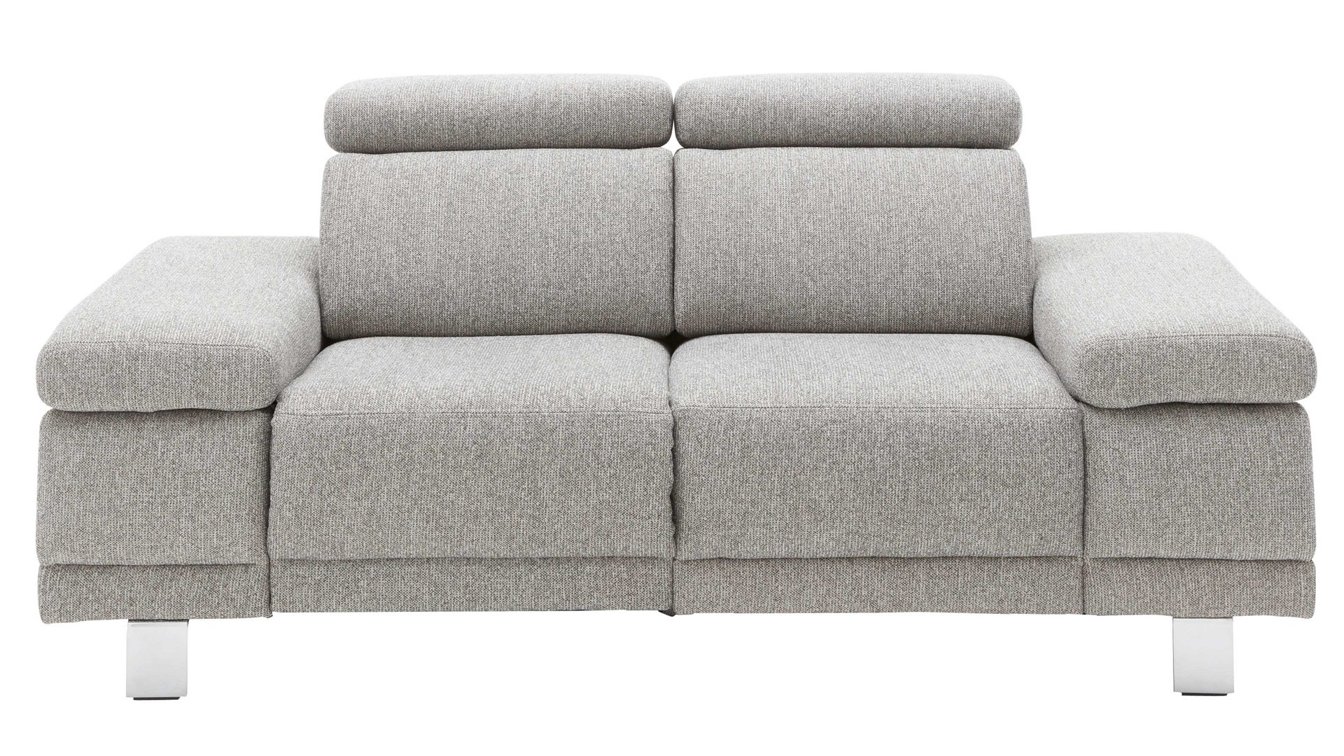Zweisitzer Interliving aus Stoff in Grau Interliving Sofa Serie 4252 – Zweisitzer 12201 stahlfarbener Bezug Sneak 149 & Metallfüße – Länge ca. 190 cm