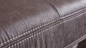 Ecksofa modulmaster aus Stoff in Anthrazit Modulmaster MM-MP1061 - Ecksofa anthrazitfarbene Mikrofaser Saddle & glänzende Metallfüße - Stellfläche ca. 244 x 320 cm