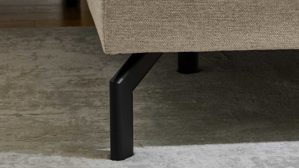 Ecksofa modulmaster aus Stoff in Beige Modulmaster MM-PP11219 - Ecksofa beiger Stoffbezug Asina & schwarze Metallfüße - Stellfläche ca. 170 x 307 cm