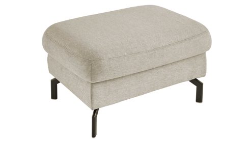 Funktionshocker modulmaster aus Stoff in Beige Modulmaster MM-PP11219 - XL-Funktionhocker beiger Stoffbezug Asina & schwarze Metallfüße - ca. 89 x 61 cm