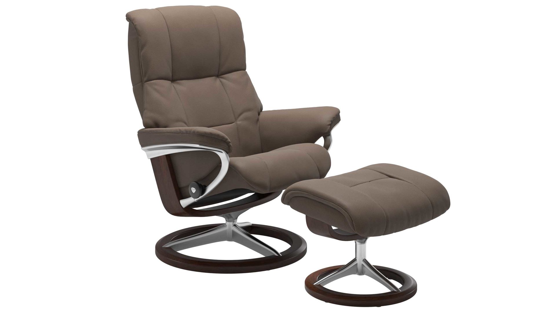 Sessel Ekornes aus Leder in Dunkelbraun Stressless MAYFAIR M Signature Relax-Sessel und Hocker Leder Signature Brown, Medium, Leder Batick Mole