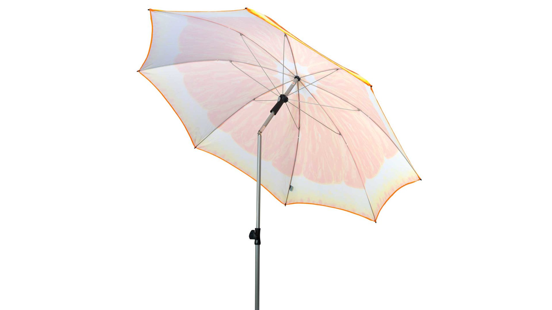 Sonnenschirm Doppler aus Mikrofaser in Orange Silber Doppler Sonnenschirm ORANGE ca. 200 cm LSF 50+ Gestell Stahlrohr silber, Bezug Polyester Motiv Orange