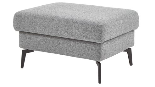 Funktionshocker modulmaster aus Stoff in Grau Modulmaster MM-ZE1200 - XL-Funktionshocker grauer Bezug Beat & schwarze Metallfüße - ca. 87 x 65 cm