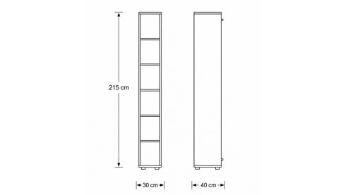 Wohnwand Interliving aus Holz in Grau Interliving Wohnzimmer Serie 2032 - Wohnwand Grau & Risseiche - Länge ca. 315 cm