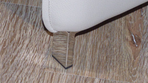 Sofa-Set Erpo aus Leder Metall in Beige Grau ERPO Polstergarnitur Avantgarde 965, 2x Ledersofa beige-graues Leder & hochglänzende verchromte Kufe - 2,5-Sitzer + 2-Sitzer