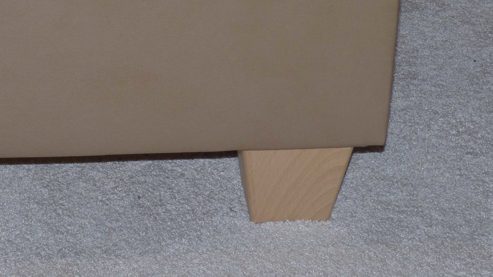 Polsterbett comfortmaster besser sitzen, liegen, leben aus Stoff in Hellbraun OSCHMANN OC-PB21004 Polsterbett, Bett mit Bettkasten Stoff Galero Camel 650002 – Holzfuß H17