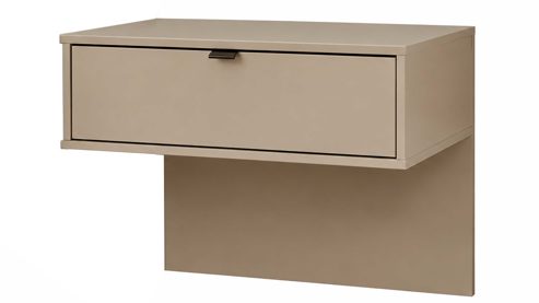 Nachtkommoden-Set Interliving aus Holz in Hellgrau Interliving Schlafzimmer Serie 1036 – Nachtkonsolen-Set Champagner - zweiteilig, ca. 60 cm