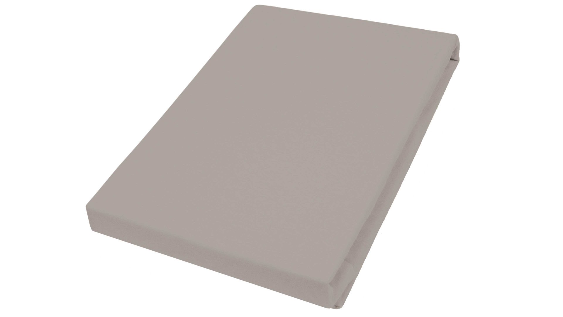 Spannbettlaken H. g. hahn haustextilien® aus Stoff in Hellbraun HAHN Spannbettlaken kieselfarbener Baumwolljersey - ca. 100 x 200 cm