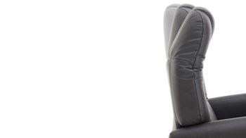 Fernsehsessel Steinpol polsteria aus Leder in Schwarz Leder-Fernsehsessel schwarzes Leder Punch - ein Motor