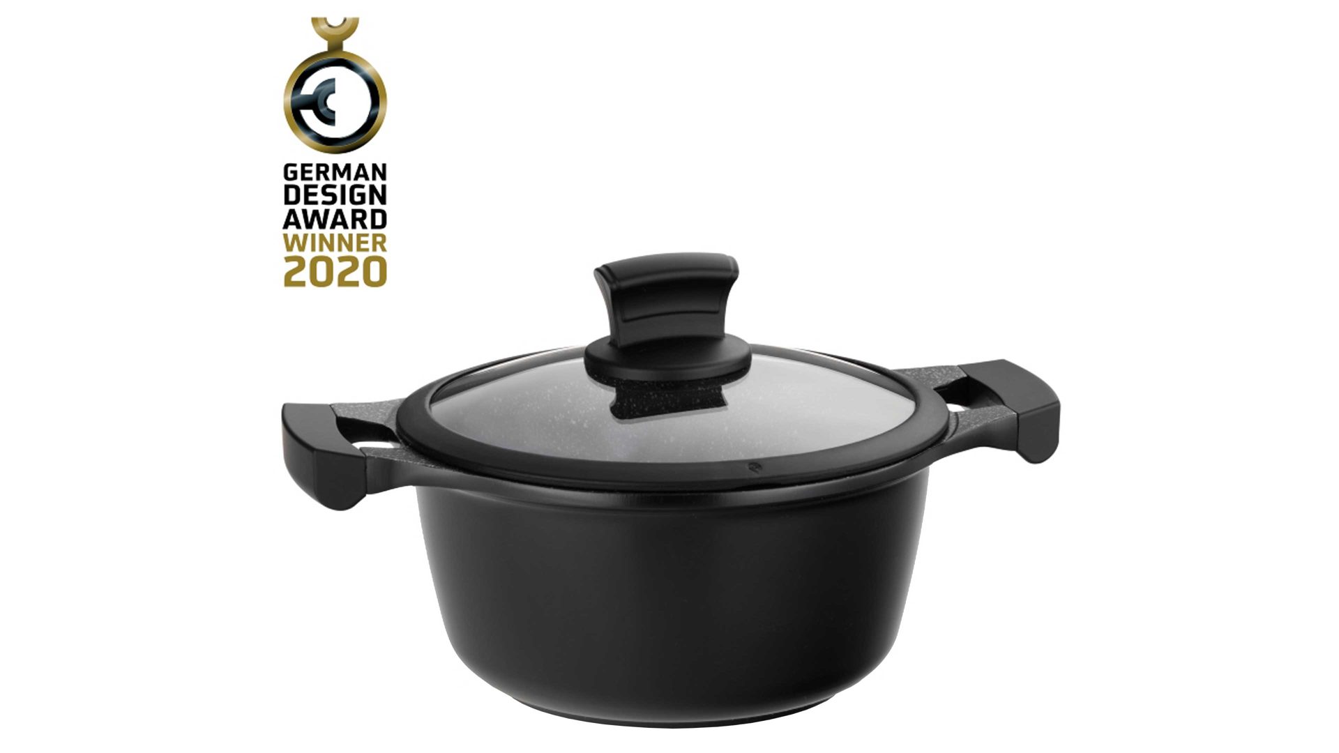 Topf Kela | keck & lang aus Metall in Schwarz kela Kochtopf Stella Nova schwarzes Aluminium  - ca. 2,2 Liter