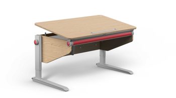 Schreibtisch Moll aus Holz in Eiche Hell Moll Winner Schreibtisch Eiche Comfort (Stufenlos)
