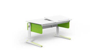 Schreibtisch Moll aus Holz in Grün Weiß Moll Champion right up Schreibtisch Kinderschreibtisch Grün - Weiss