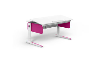 Schreibtisch Moll aus Holz in Pink Weiß Moll Champion front up Schreibtisch Kinderschreibtisch Pink - Weiss