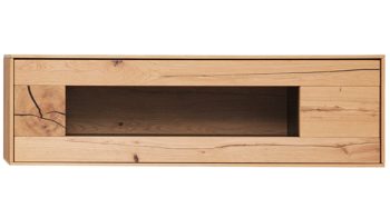 Vitrine Interliving aus Holz in Holzfarben Hell Interliving Wohnzimmer Serie 2106 – Hängevitrine 620905 Asteiche – eine Klapptür