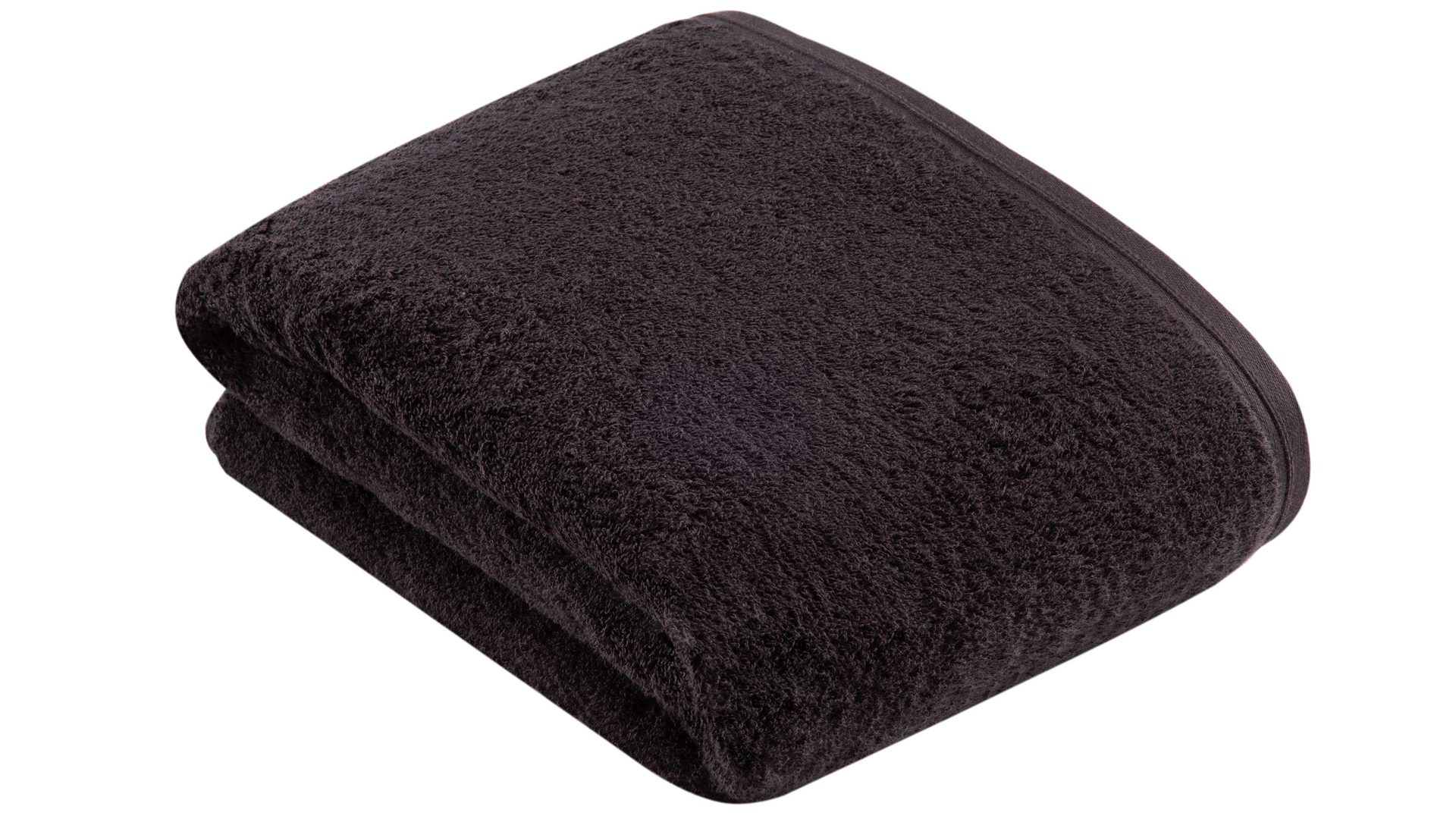 Badehandtuch Vossen aus Naturfaser in Anthrazit VOSSEN® Handtuchserie Vegan Life – Badetuch anthrazitfarbener Baumwoll-Frottee – ca. 100 x 150 cm