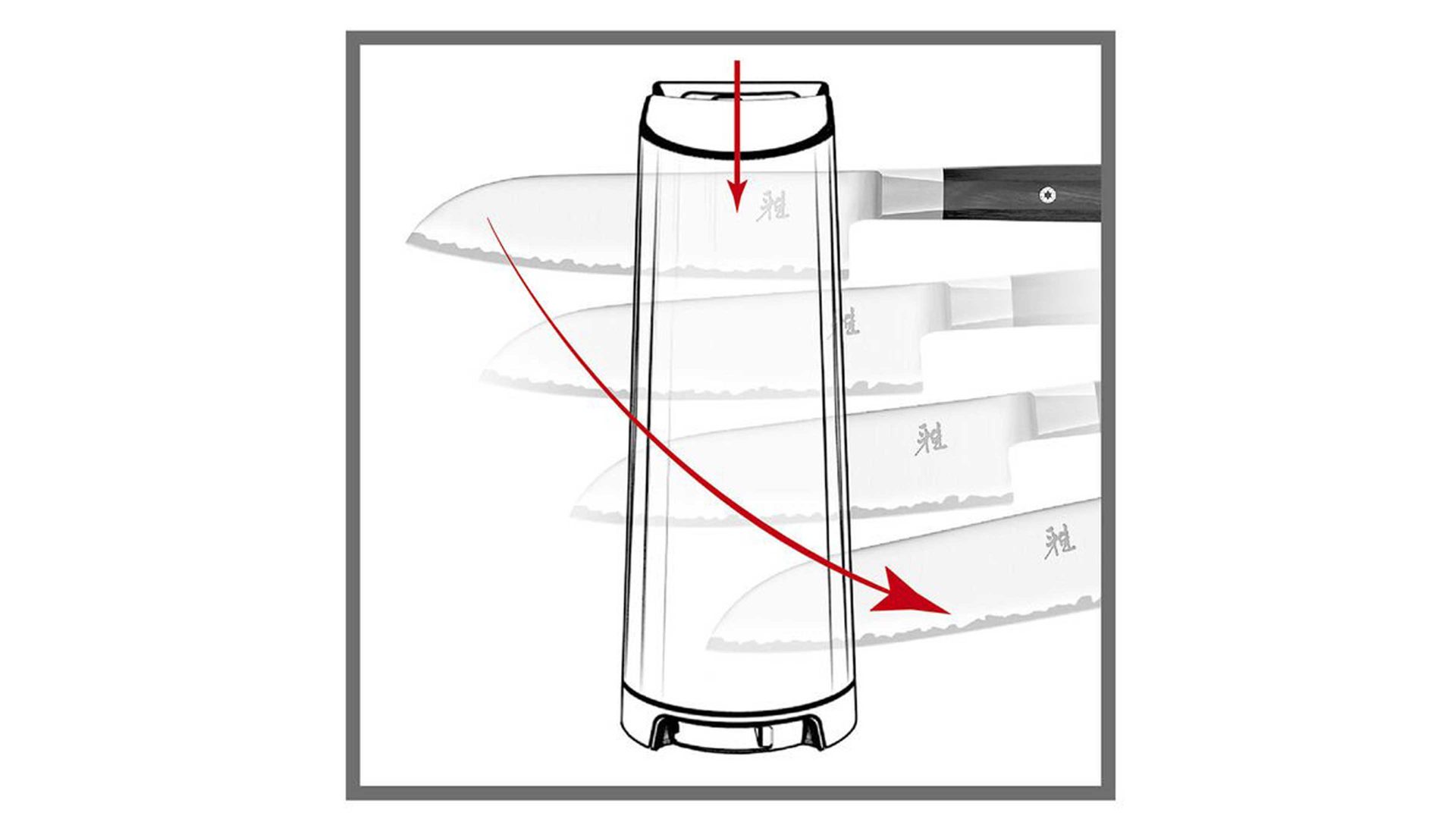 Messerschärfer Zwilling® aus Kunststoff in Schwarz ZWILLING® Messerschärfer V-Edge mattschwarzer & silberfarbener Kunststoff