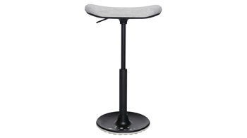 Bürostuhl Topstar aus Kunststoff Metall Stoff in Hellgrau Schwarz TOPSTAR Sitzhocker Hocker SITNESS UP 2 grau Sitz Dreieck, Bezug Stoff grau, Gestell schwarz