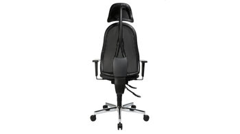 Chefsessel Topstar aus Metall Stoff in Schwarz Silber TOPSTAR Drehstuhl Chefsessel SITNESS PROFI 650 Bezug + Sitz Stoff anthrazit, Stahlfusskreuz verchromt