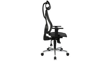 Chefsessel Topstar aus Metall Stoff in Schwarz Silber TOPSTAR Drehstuhl Chefsessel SITNESS PROFI 650 Bezug + Sitz Stoff anthrazit, Stahlfusskreuz verchromt