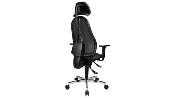 Chefsessel Topstar aus Metall Stoff in Schwarz Silber TOPSTAR Drehstuhl Chefsessel SITNESS PROFI 650 Bezug + Sitz Stoff anthrazit, Stahlfusskreuz verchromt