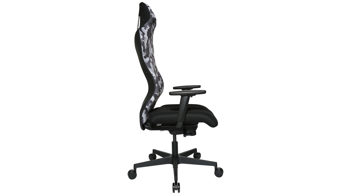 Chefsessel Topstar aus Kunststoff Metall Stoff in Schwarz Grau Weiß TOPSTAR Gaming-Drehstuhl Chefsessel SITNESS RS SPORT Rücken Camouflage grau, Sitz Stoff schwarz