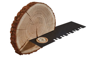 Schlüsselboard & -kasten Hartmann aus Holz in Holzfarben hartmann Garderobenprogramm Runa - Schlüsselablage Baumscheibe & anthrazitfarbenes Metall