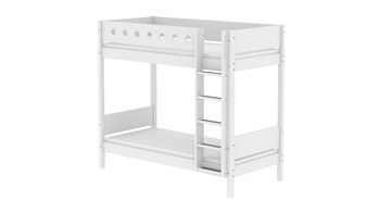 Einzelbett Flexa aus Holz in Weiß FLEXA White Maxi Etagenbett mit senkrechter Leiter 90x200 cm weiß - weiß