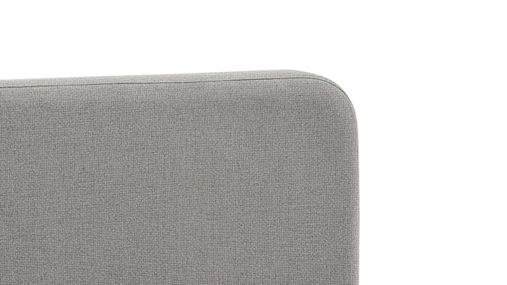 Bettgestell Meise.möbel aus Stoff in Hellgrau Polsterbettgestell Mattis hellgraues Flachgewebe Aspen 92 & Holzfüße - Liegefläche ca. 160 x 200 cm