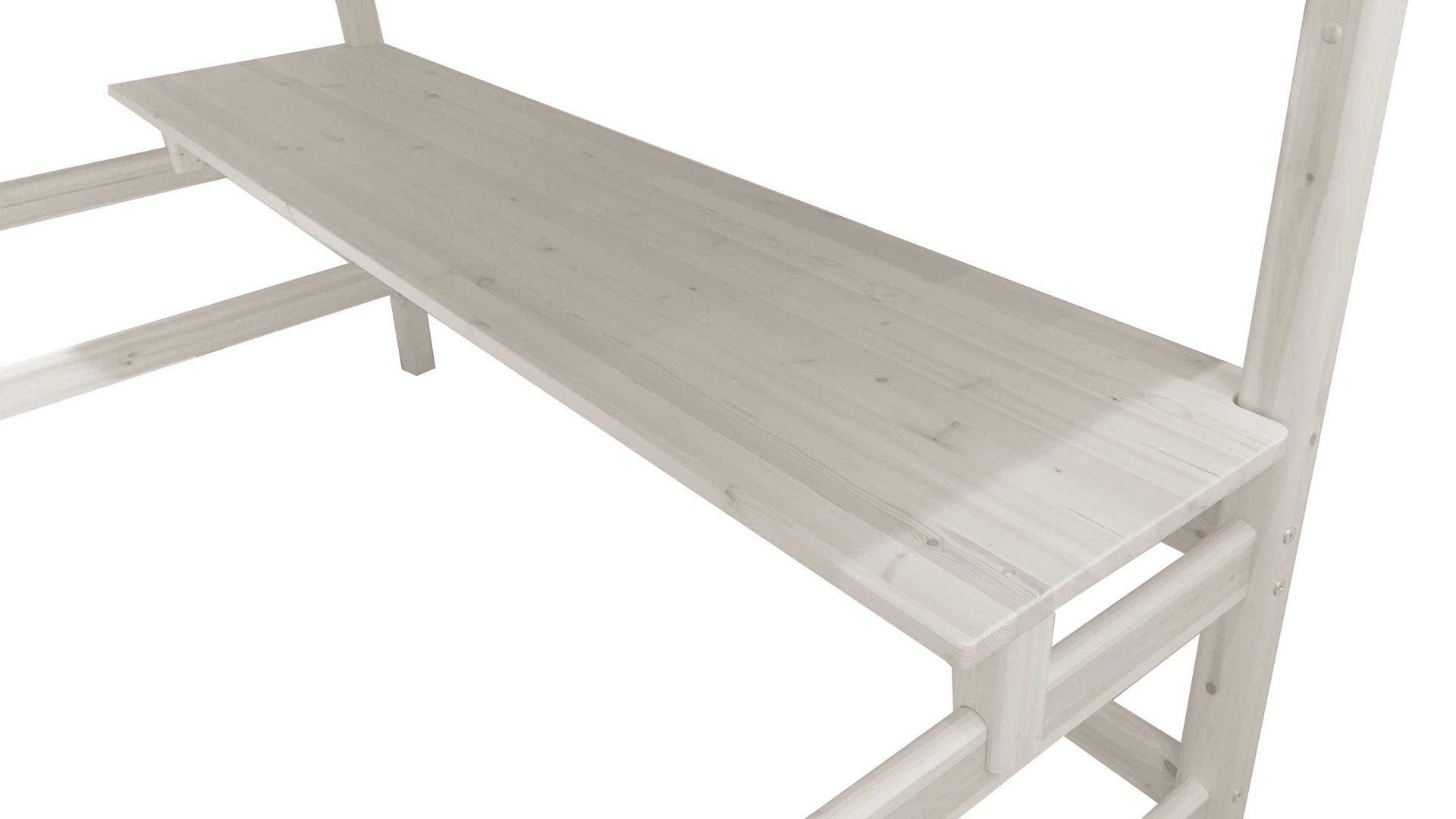 Tischplatte Flexa aus Holz in Grau FLEXA Tischplatte  für Hochbett Classic, Kiefer grau lasiert – Länge ca. 200 cm