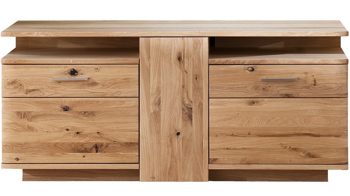 Lowboard Mca furniture aus Holz in Holzfarben Wohnprogramm Santori - Medien-Lowboard Eiche & Asteiche – drei Türen, zwei Fächer, Länge ca. 150 cm