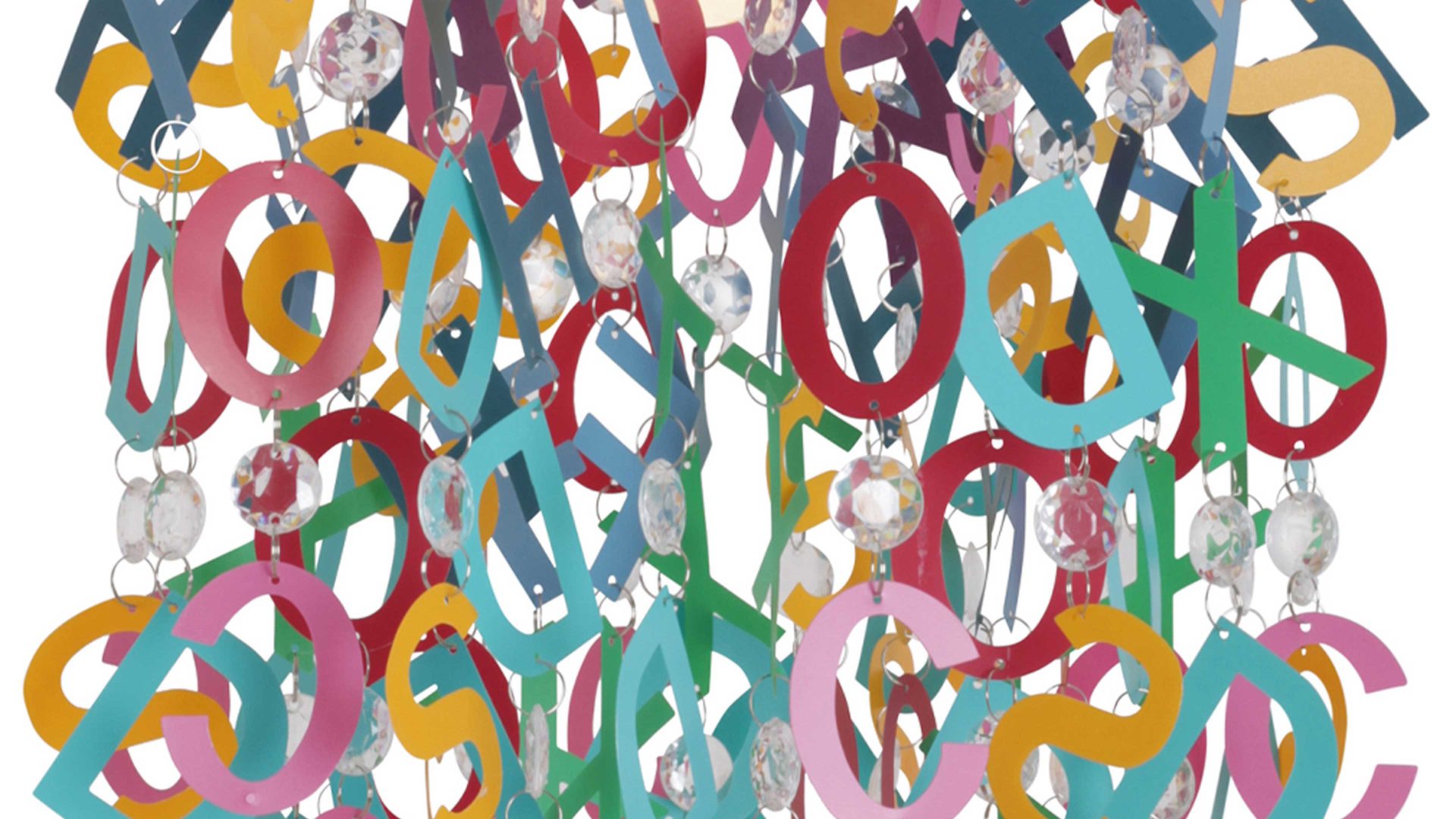 Pendelleuchte Näve aus Kunststoff in Mehrfarbig näve Kinderzimmer-Lampenschirm Bunte Buchstaben - Durchmesser ca. 25 cm