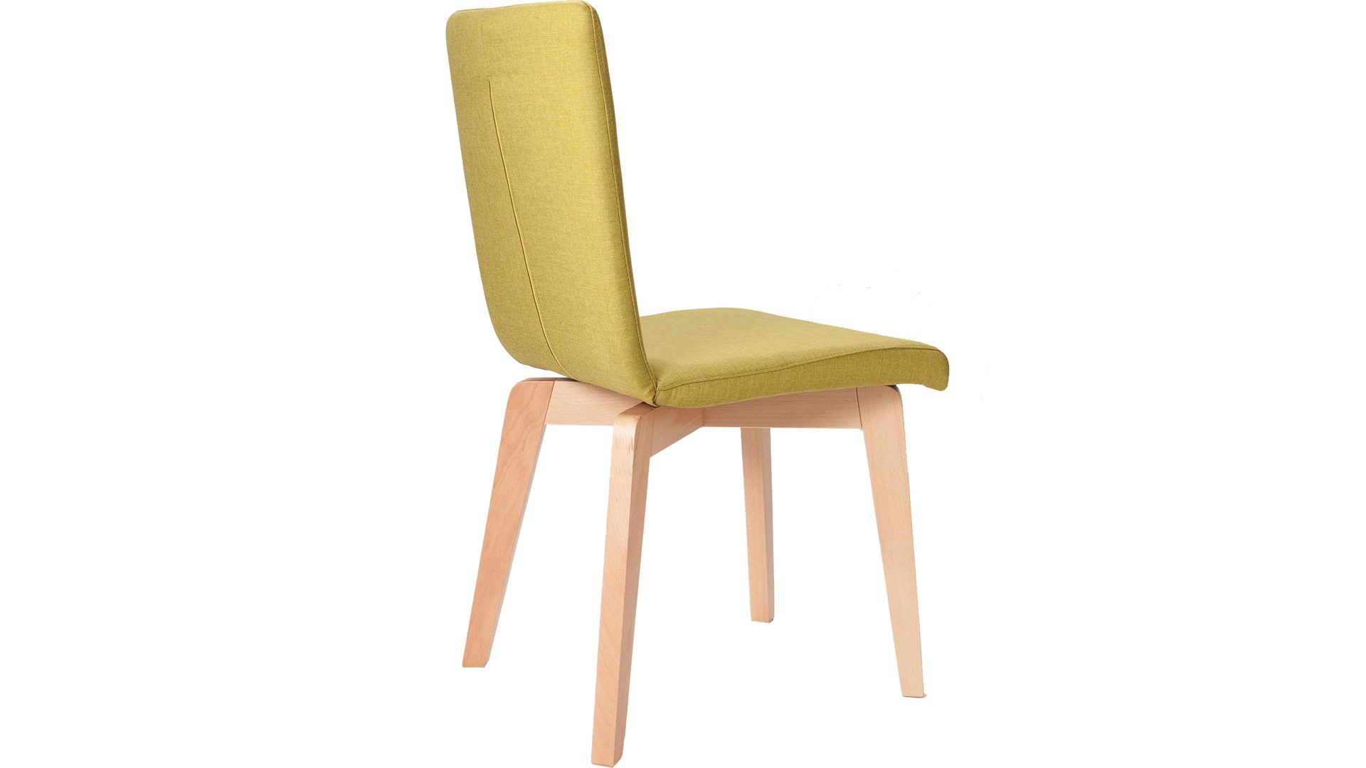 Polsterstuhl Standard furniture factory aus Webstoff in Gelb Polsterstuhl Manon, auch als Esszimmerstuhl einsetzbar lemonfarbener Bezug Grand 4003 & Buchegestell