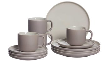 Kaffeeservice Ritzenhoff & breker aus Keramik in Grau Ritzenhoff & Breker Kaffeeservice Jasper taupefarbene Keramik - 12-teilig, Kaffeegeschirr