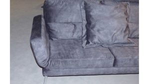 Zweisitzer SOFAkultur aus Stoff in Anthrazit SOFAkultur Programm SK 738 - 2,5-Sitzer mit Funktion Stoffbezug Craft stone & Metallfüße – Breite ca. 190 - 238 cm