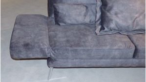 Zweisitzer SOFAkultur aus Stoff in Anthrazit SOFAkultur Programm SK 738 - 2,5-Sitzer mit Funktion Stoffbezug Craft stone & Metallfüße – Breite ca. 190 - 238 cm