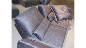 Zweisitzer SOFAkultur aus Stoff in Anthrazit SOFAkultur Programm SK 738 - 2,5-Sitzer mit Funktion Stoffbezug Craft stone & Metallfüße – Breite ca. 190 - 238 cm