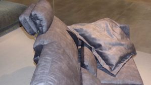 Zweisitzer SOFAkultur aus Stoff in Anthrazit SOFAkultur Programm SK 738 - 2,5-Sitzer mit Funktion Stoffbezug Craft stone & Metallfüße – Breite ca. 190 - 238 cm