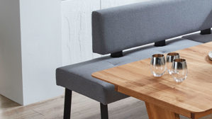 Eckbank PARTNERRING COLLECTION aus Stoff in Grau PARTNERRING COLLECTION Dordrecht - Eckbank steingrauer Boucle Today 85 - Stellfläche ca. 167 x 192 cm